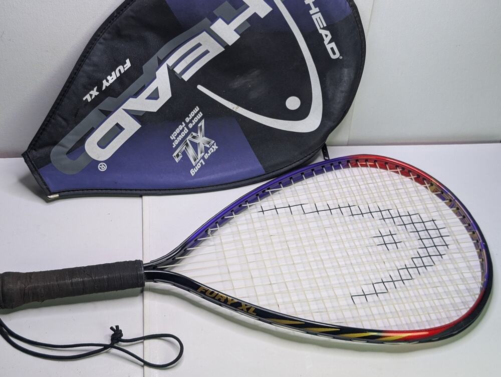 HEAD Fury XL Pyramid V Racquetball Racquet Xtra Long w/ Cover Vintage